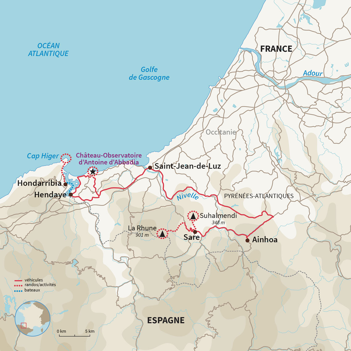 Carte France : Réveillon basque : entre terre et mer
