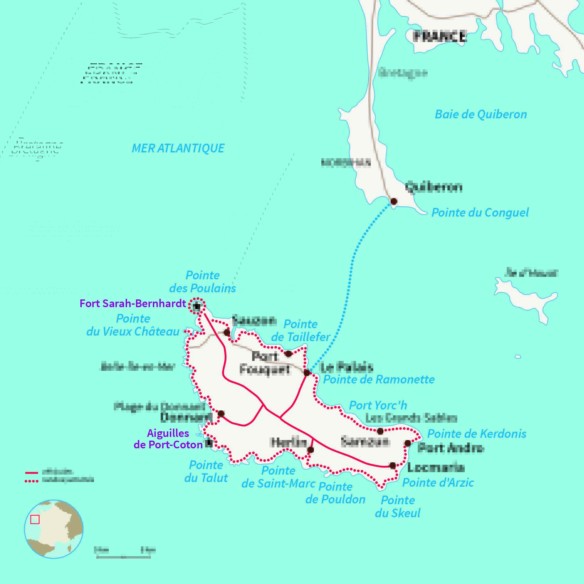 Carte France : Belle-Ile-en-Mer 