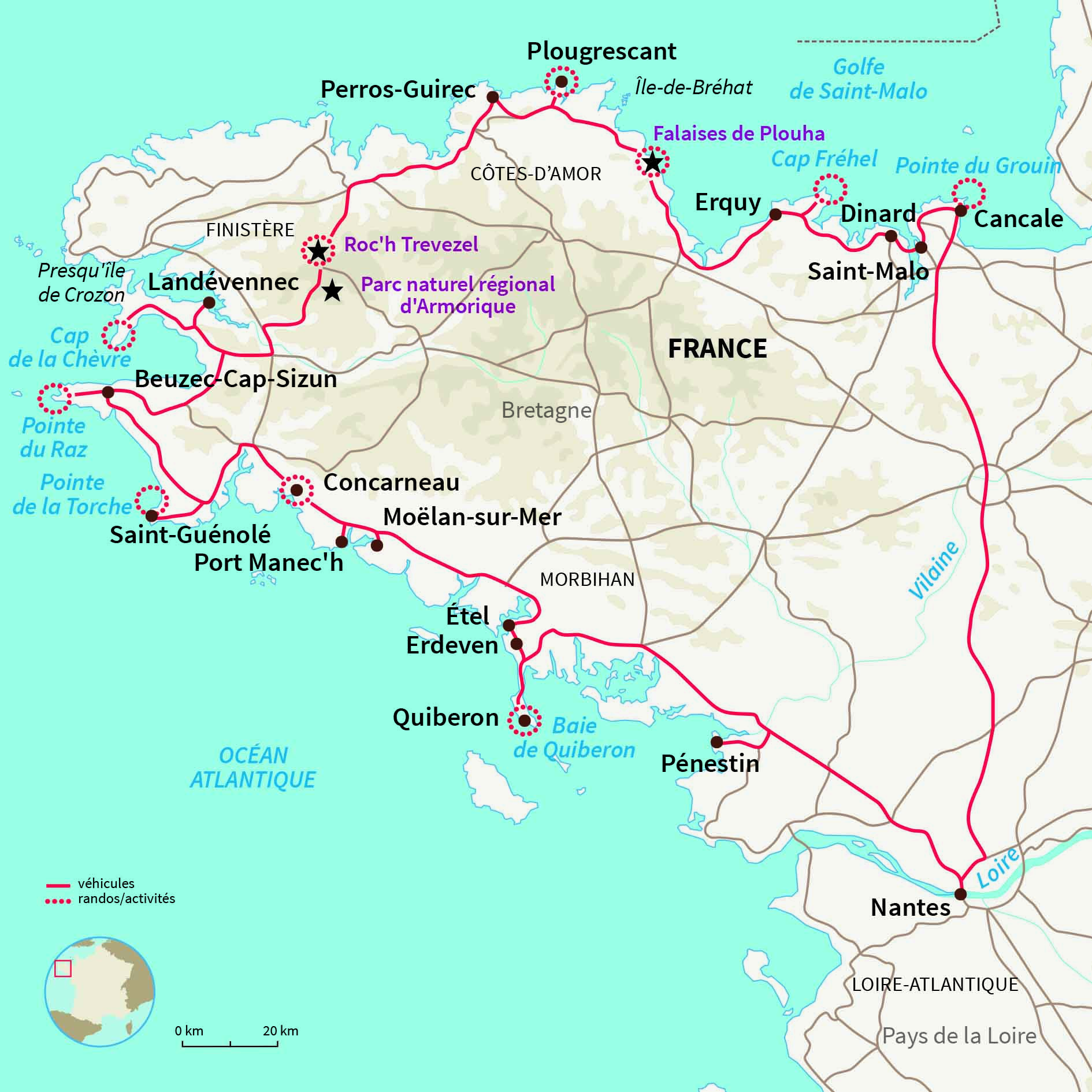 Carte France : Mon van au pays des Bigoudens 