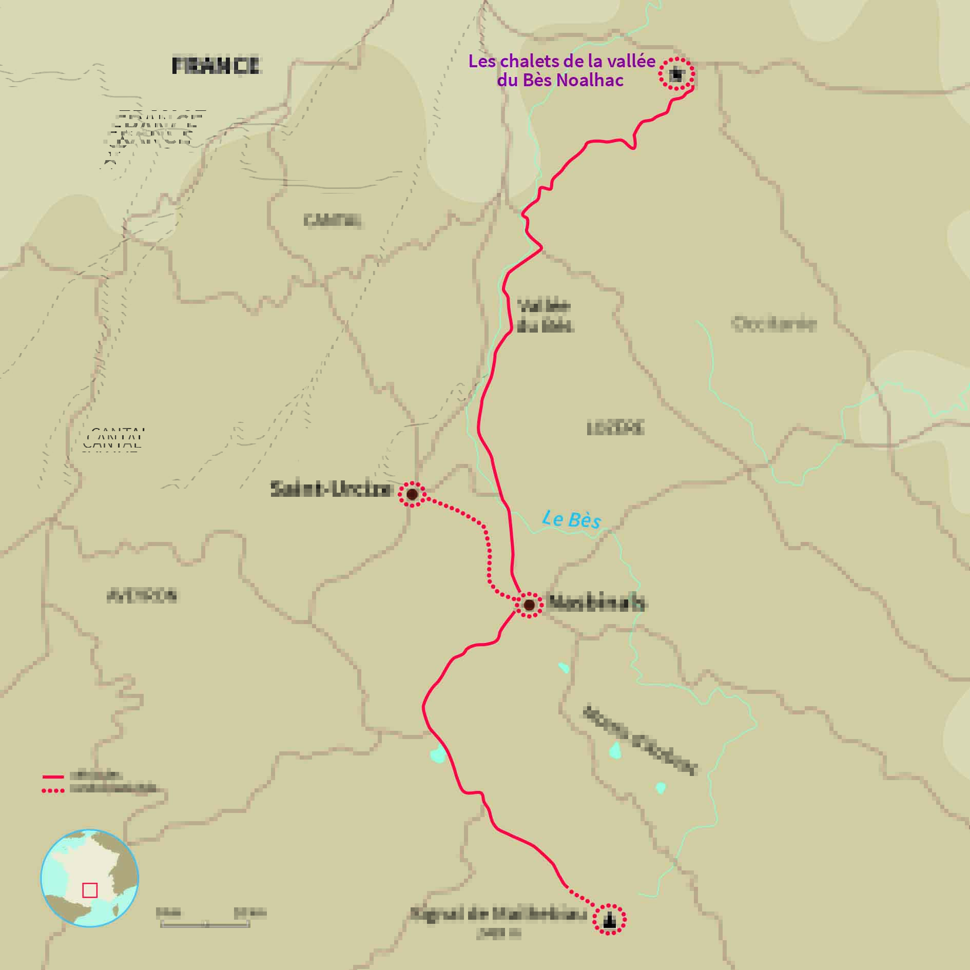Carte France : Découverte de l'Aubrac