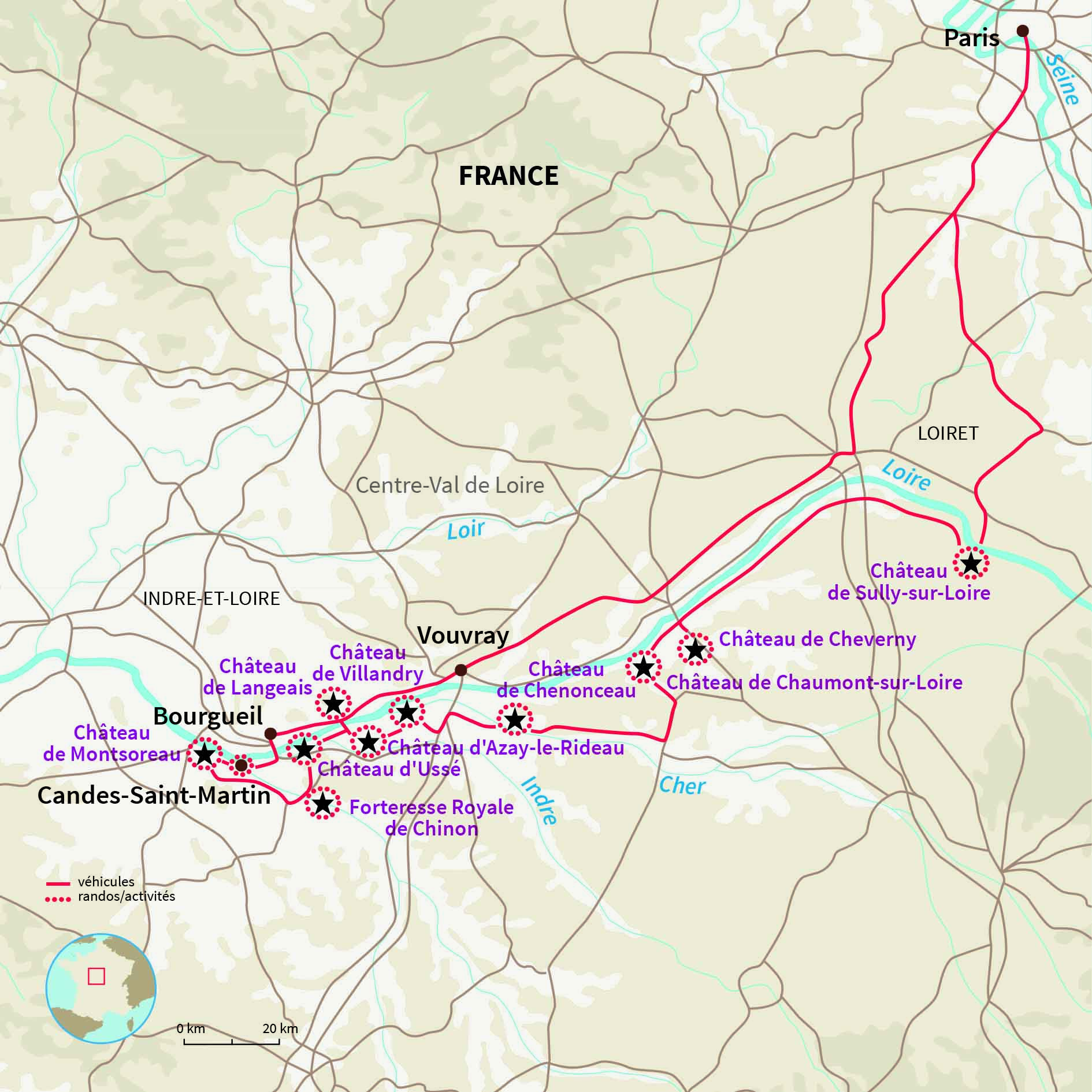 Carte France : La descente de la Loire… en van !