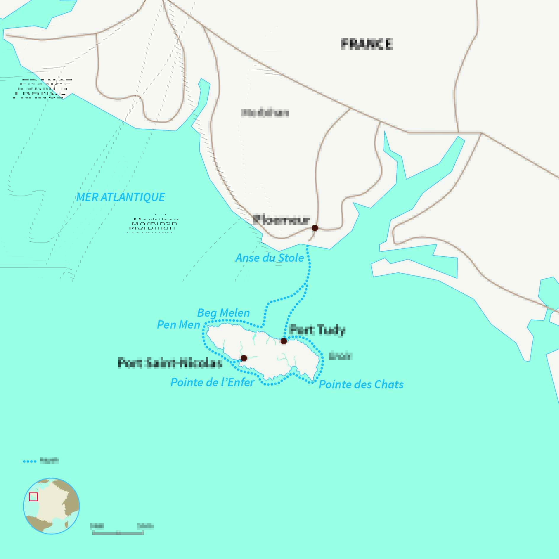 Carte France : Cap sur Groix en kayak !