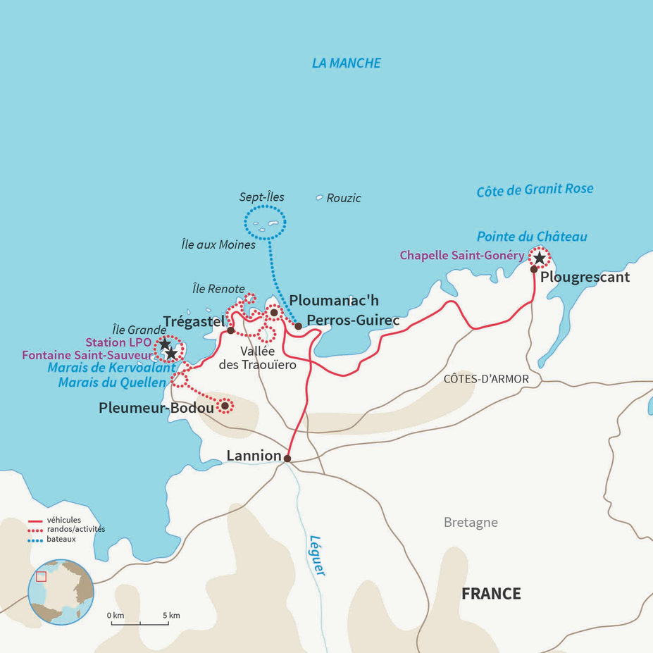 Carte France : Spa, massage et granit rose...