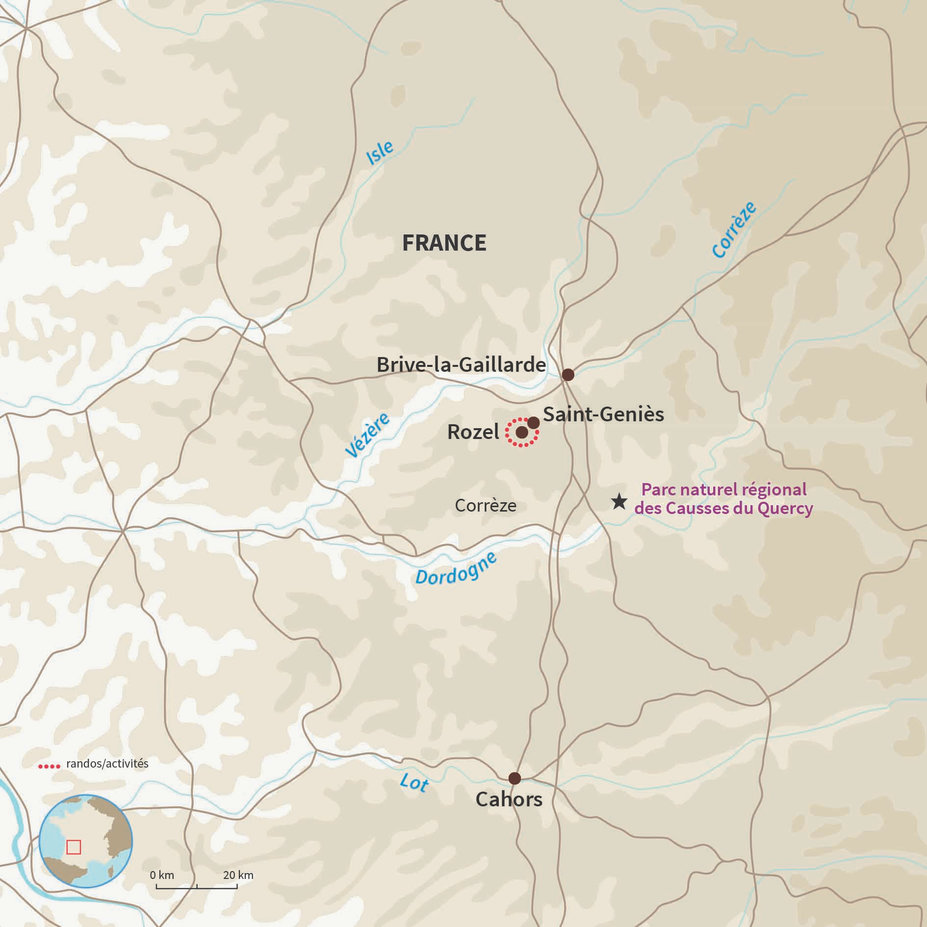 Carte France : Week-end survie dans le Périgord Noir