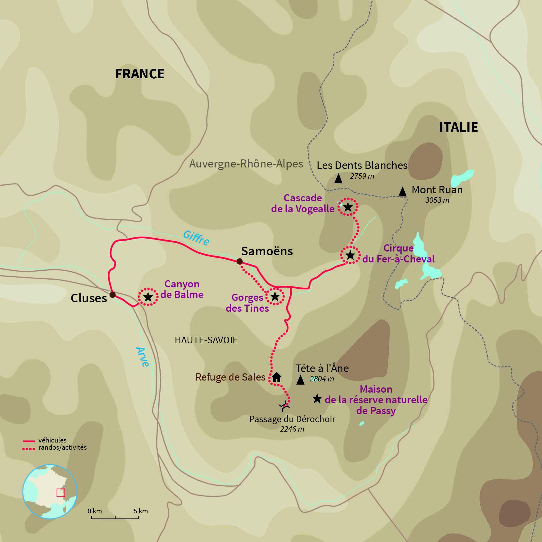 Carte France : Ma tribu à l'aventure en Haute-Savoie !