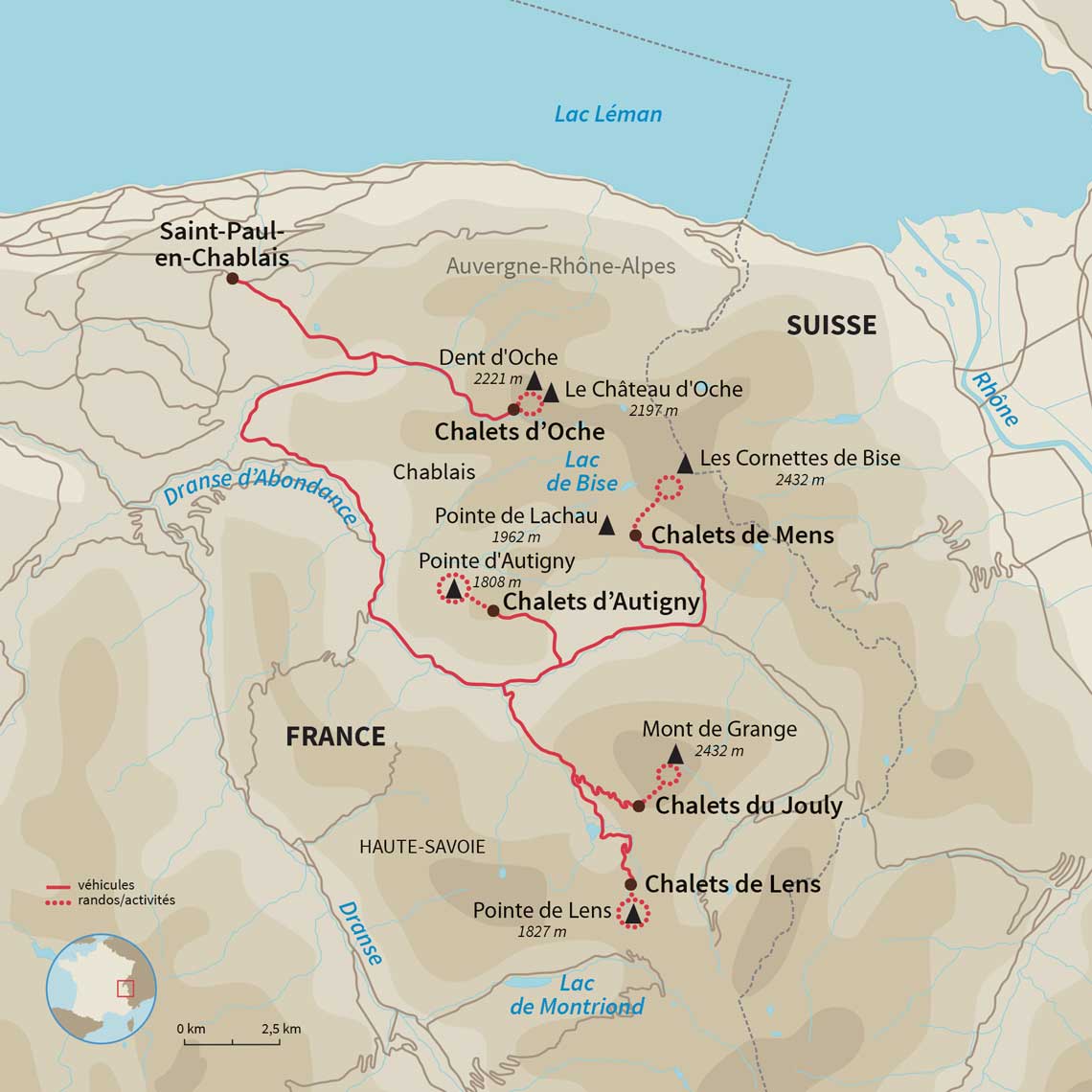 Carte France : Détente au Pays du Léman !