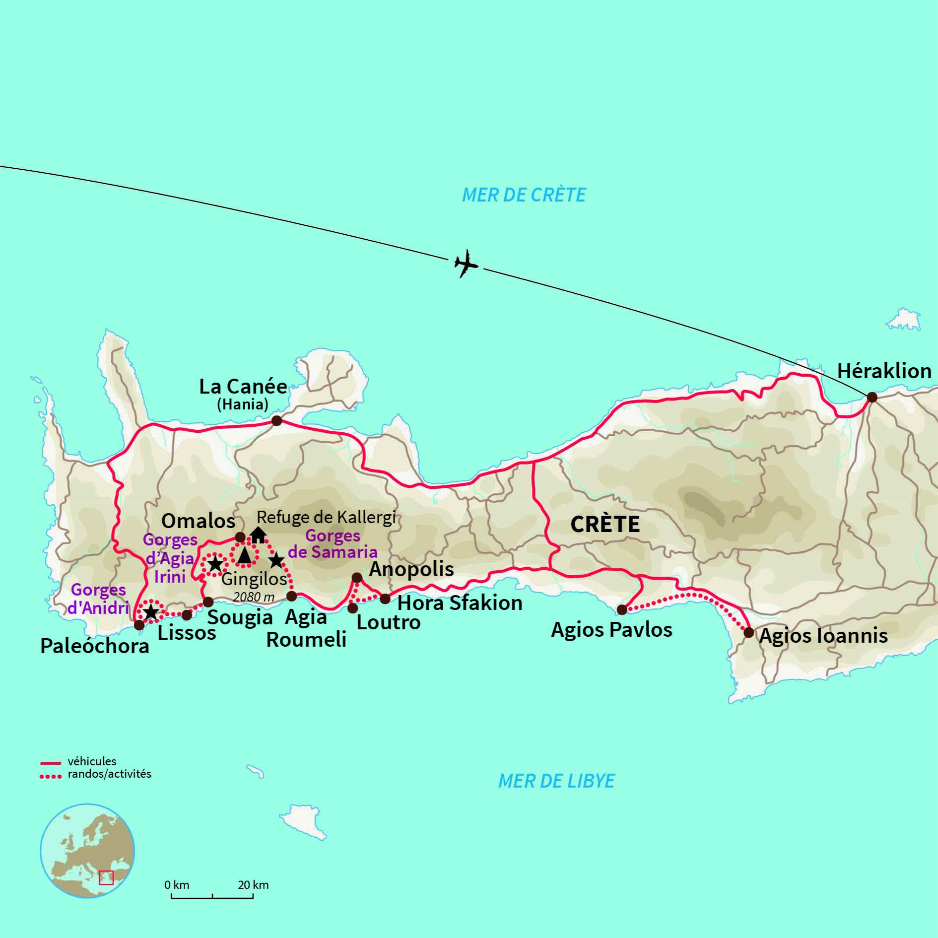 Carte Grèce : Mer et montagne : le 2 en 1 crétois.