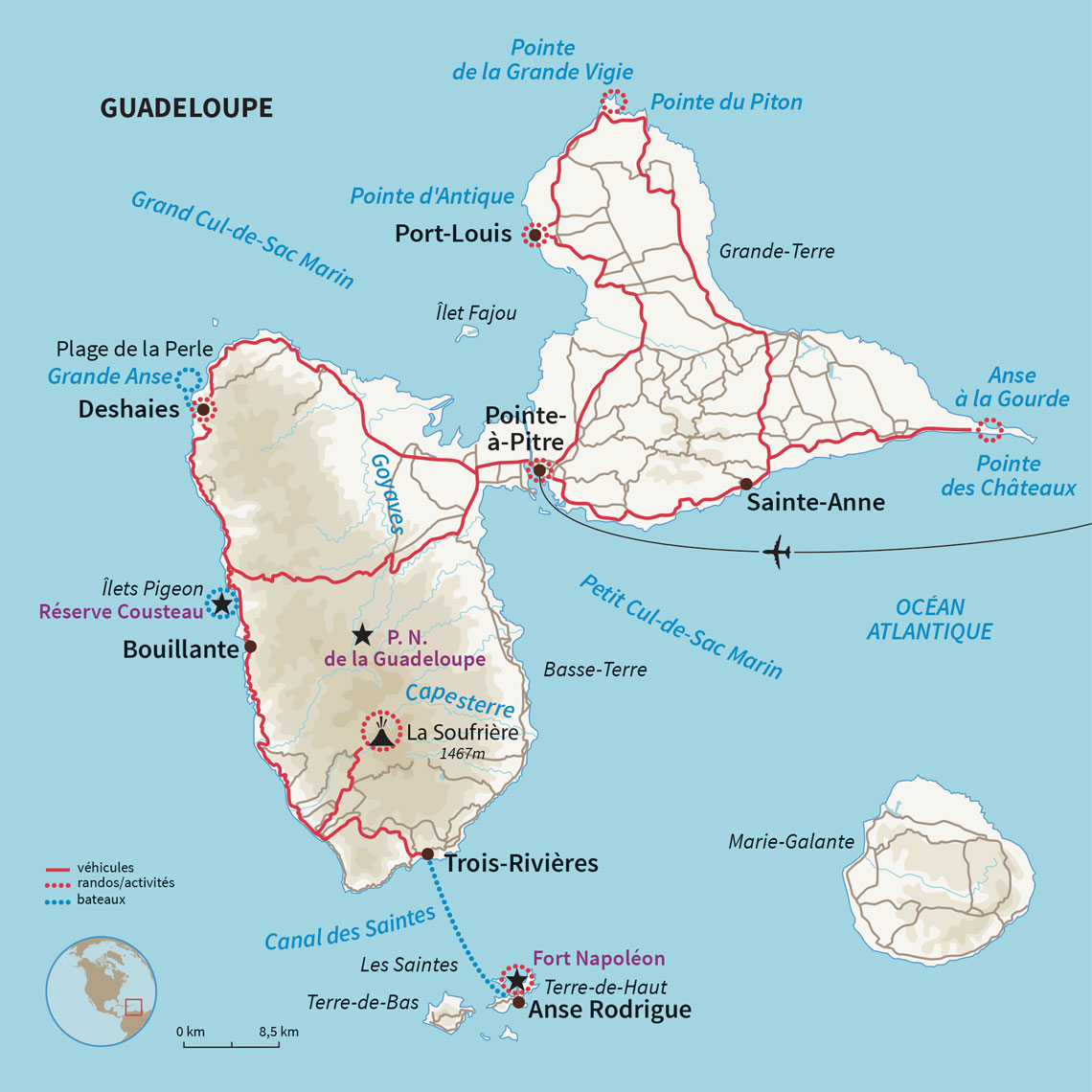 Carte Guadeloupe : Ti’ secrets des Îles
