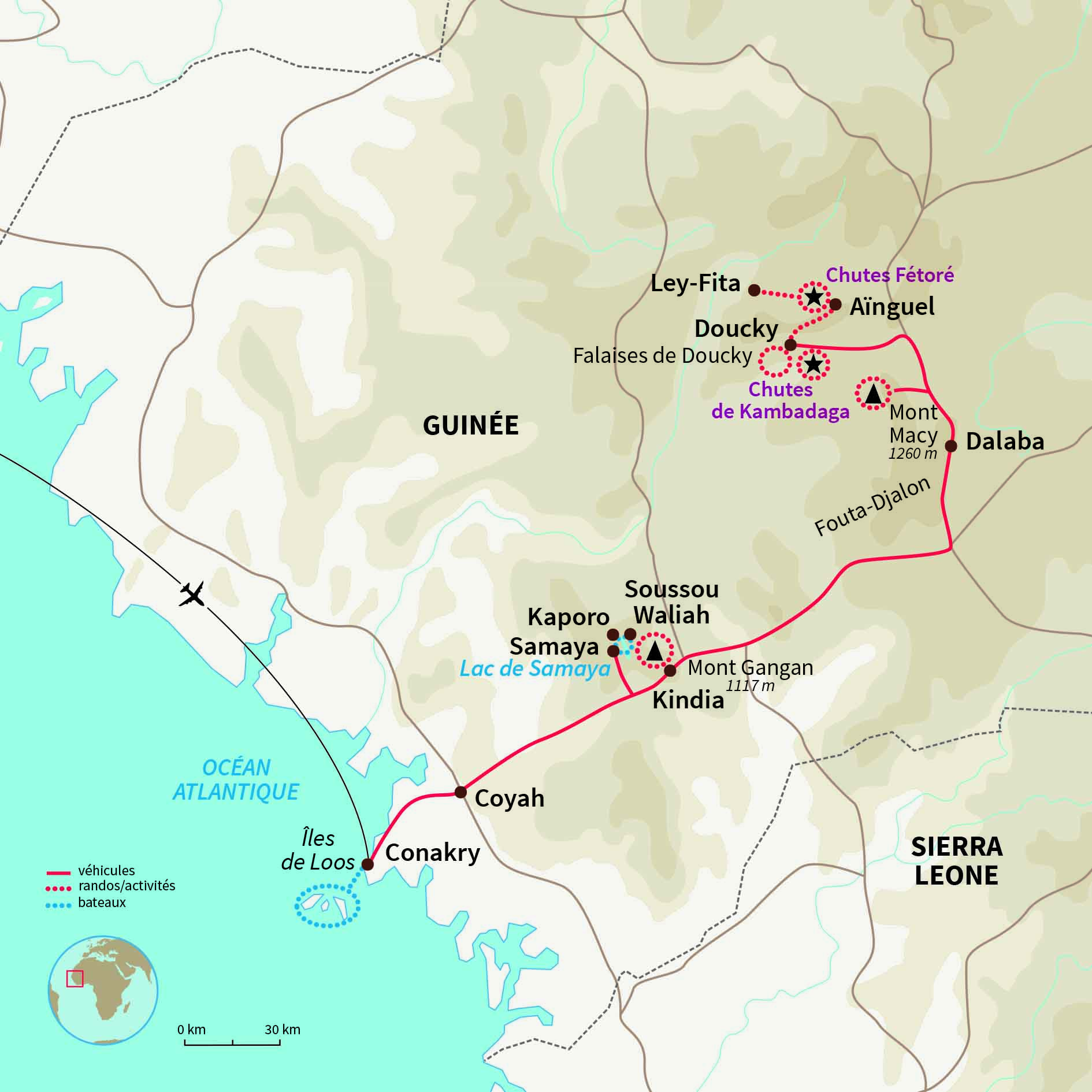 Carte Guinée : Au coeur du Fouta Djalon...