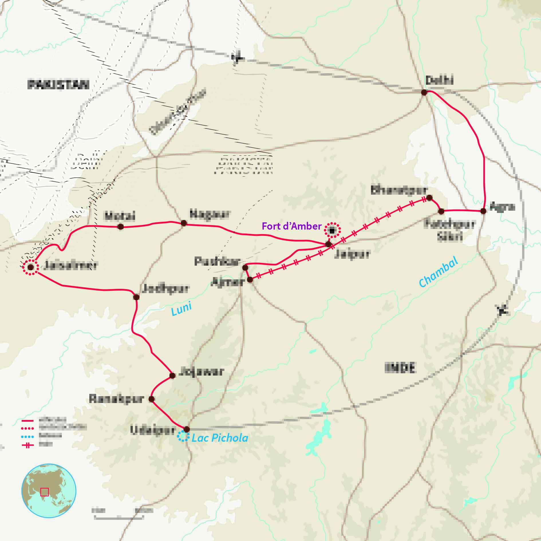 Carte Inde : Spécial festivals de Pushkar & Diwali