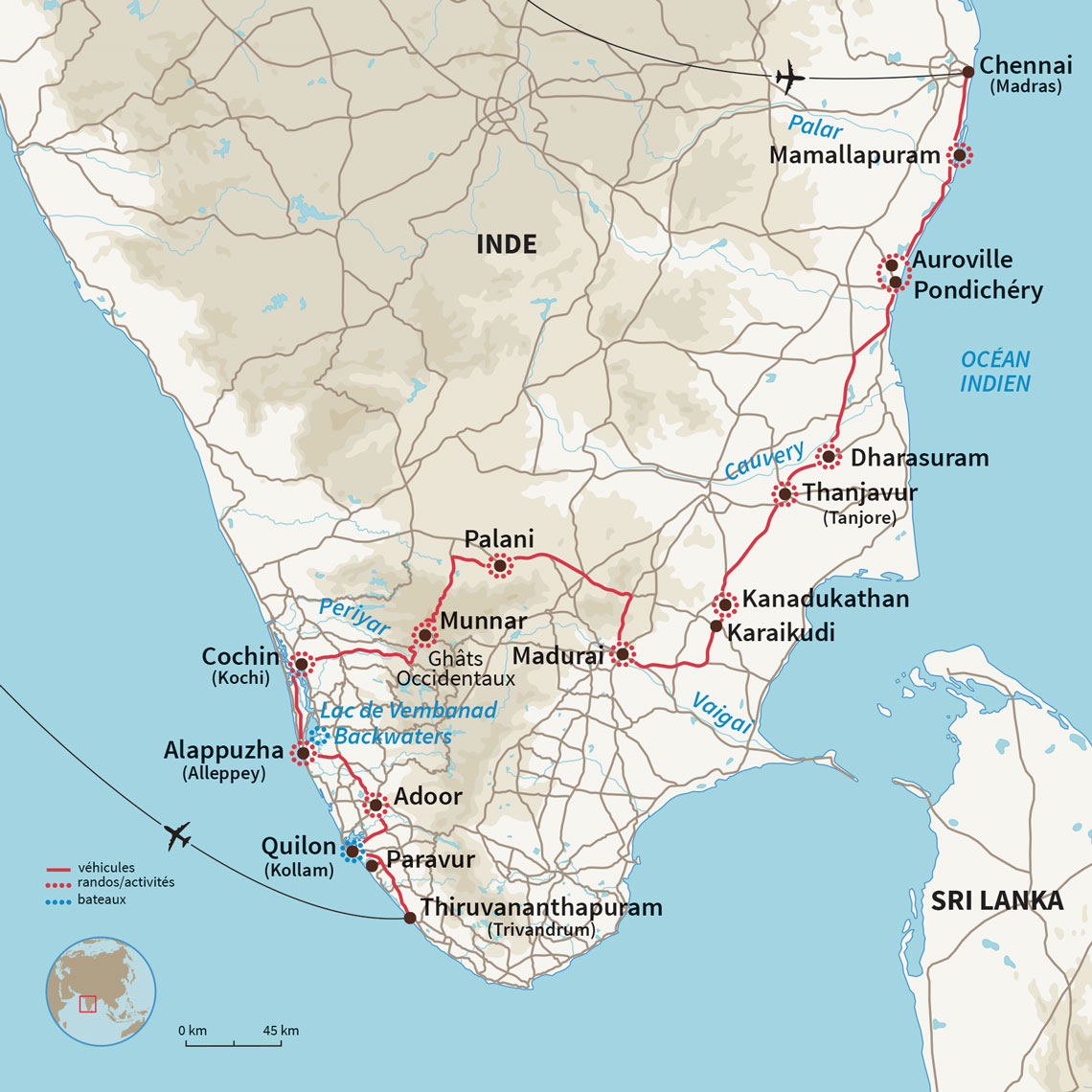 Carte Inde : Festival Thaipoosam, Pongal et Gajamela