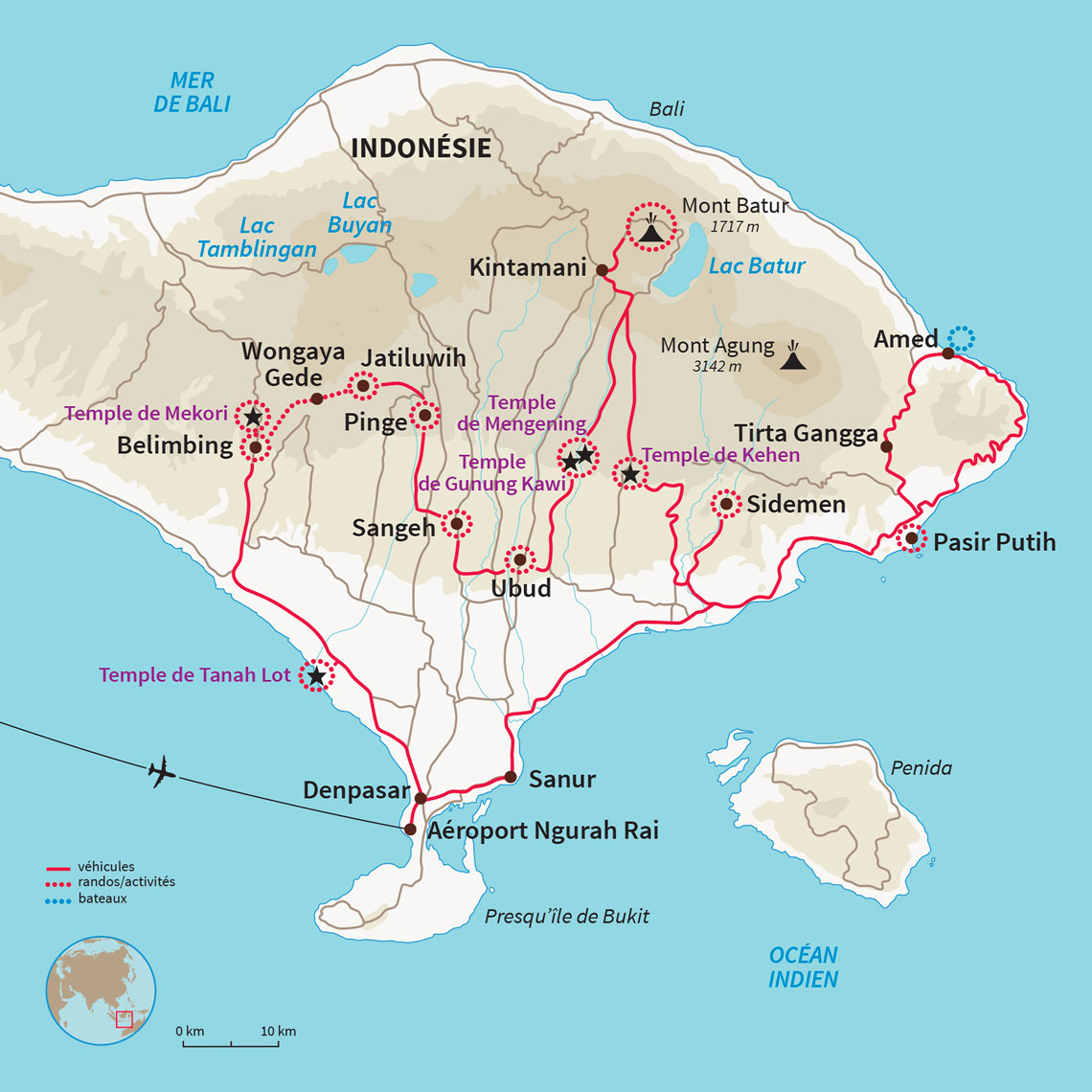 Un grand tour de Bali nature et authentique avec 3 nuits chez l'habitant, 2 nuits sous tentes, de nombreuses randonnées... 3