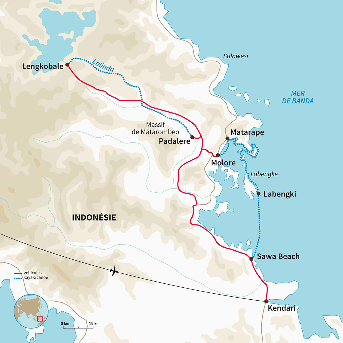 Carte Indonésie : Sulawesi : l'expé !