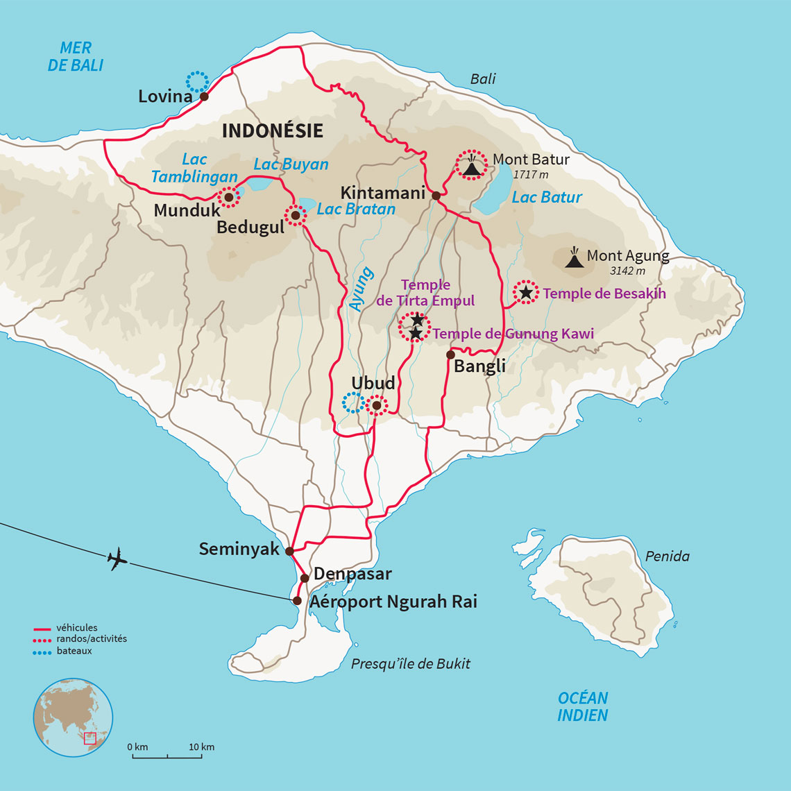 Carte Indonésie : Des volcans sacrés aux temples perdus