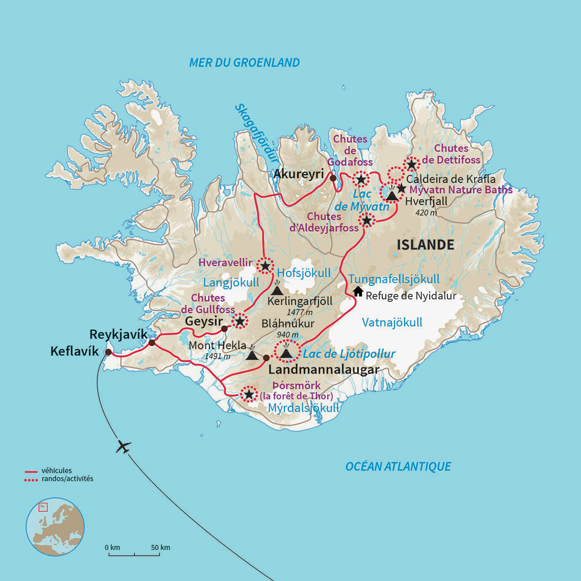 Carte Islande : La saga islandaise