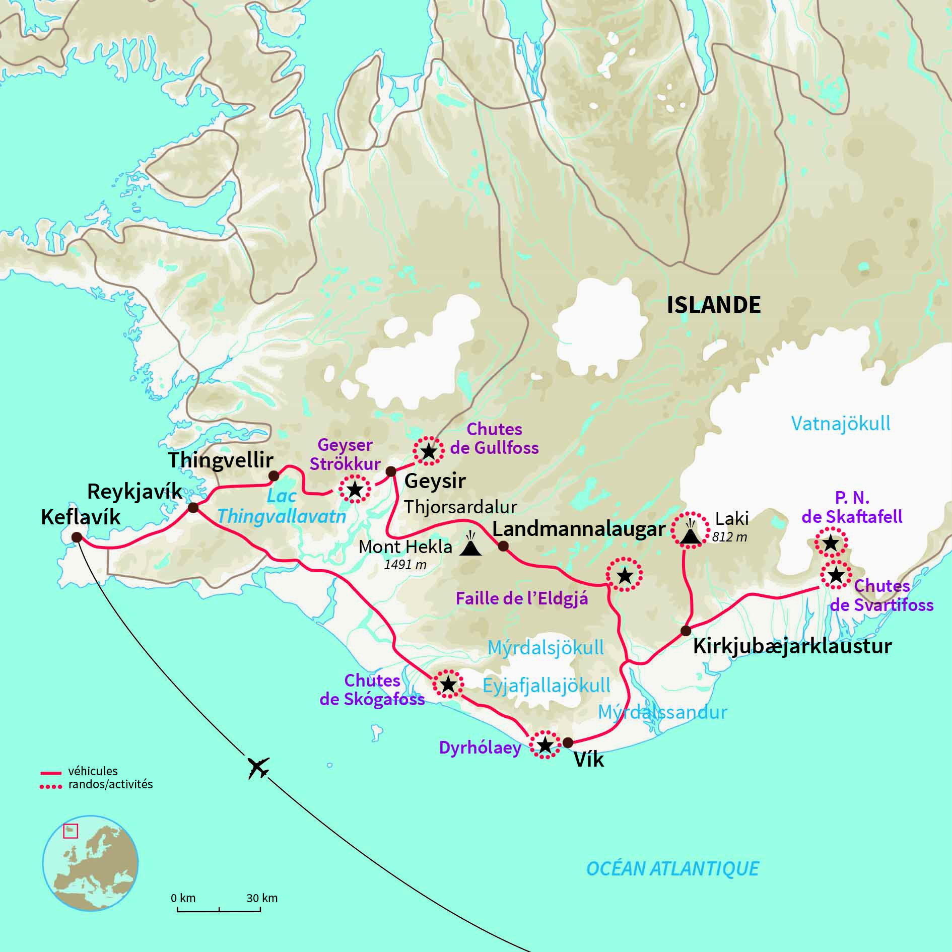 Carte Islande : Au pays des trolls et des elfes