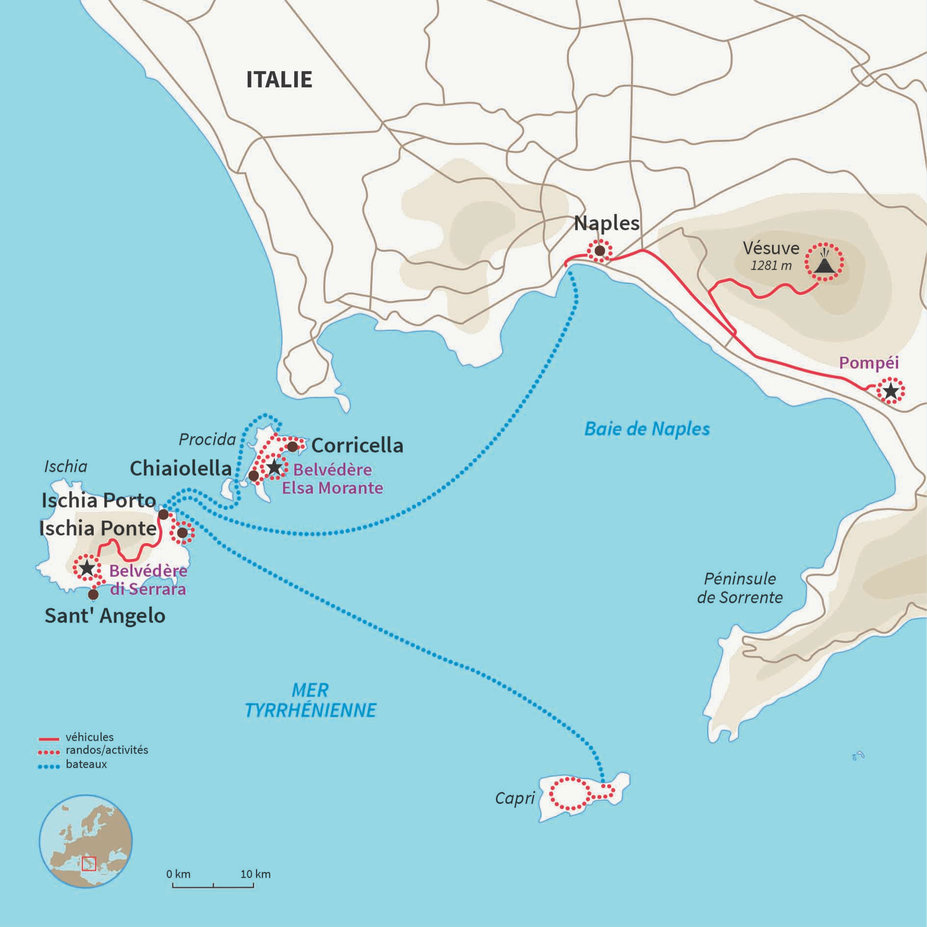 De passionnantes découvertes comme Pompéi et Vésuve mêlées aux baignades à Ischia et Procida pour de vraies vacances ! 3