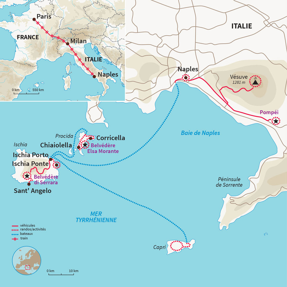 Carte Italie : L'aventure napolitaine ! (A/R en train)