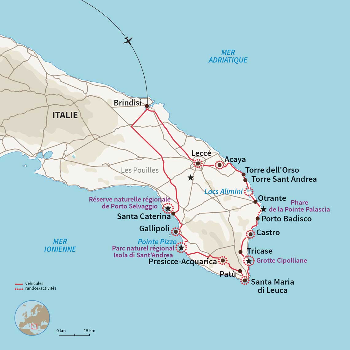 Carte Italie : Sous le ciel du Salento