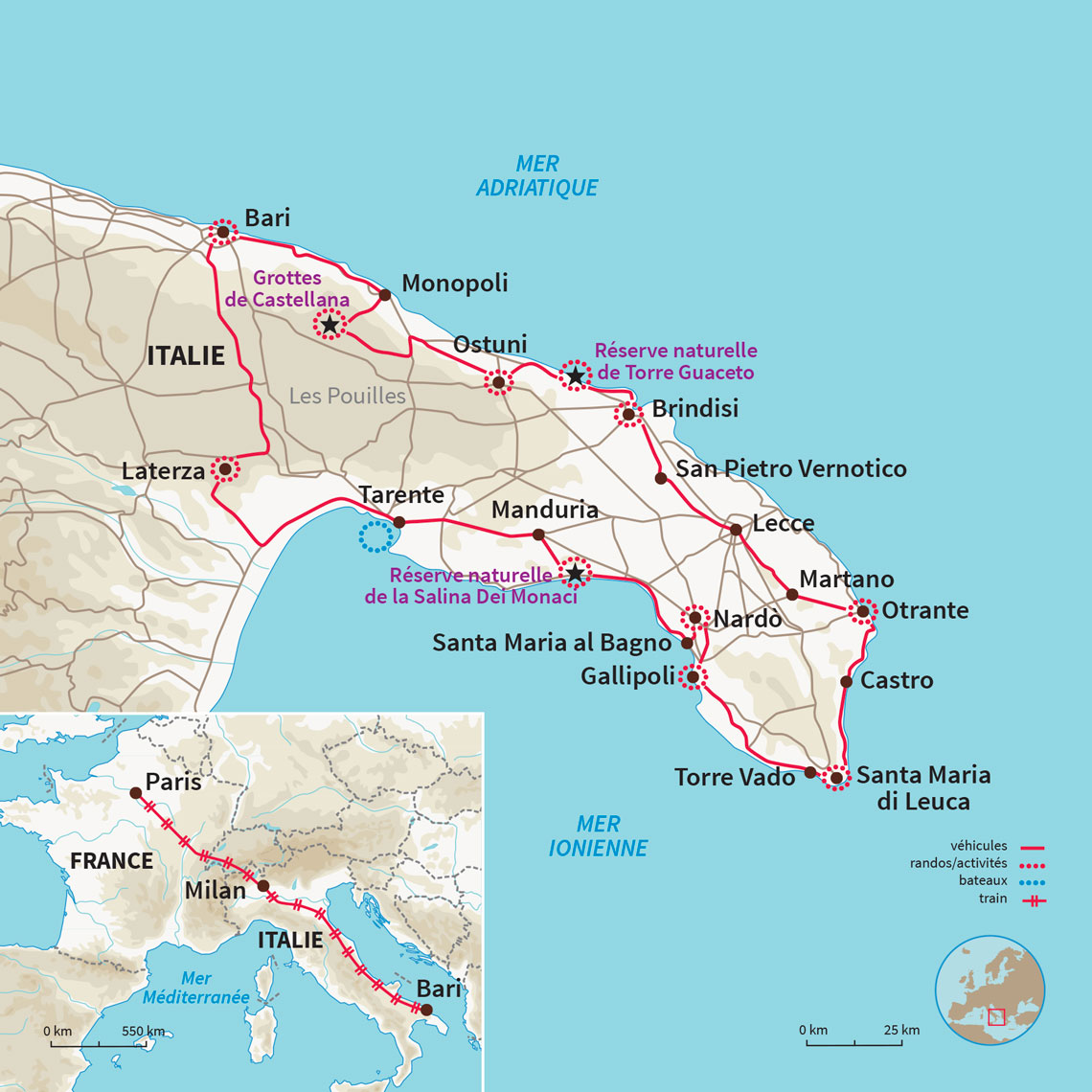 Carte Italie : En van-drouille dans les Pouilles !