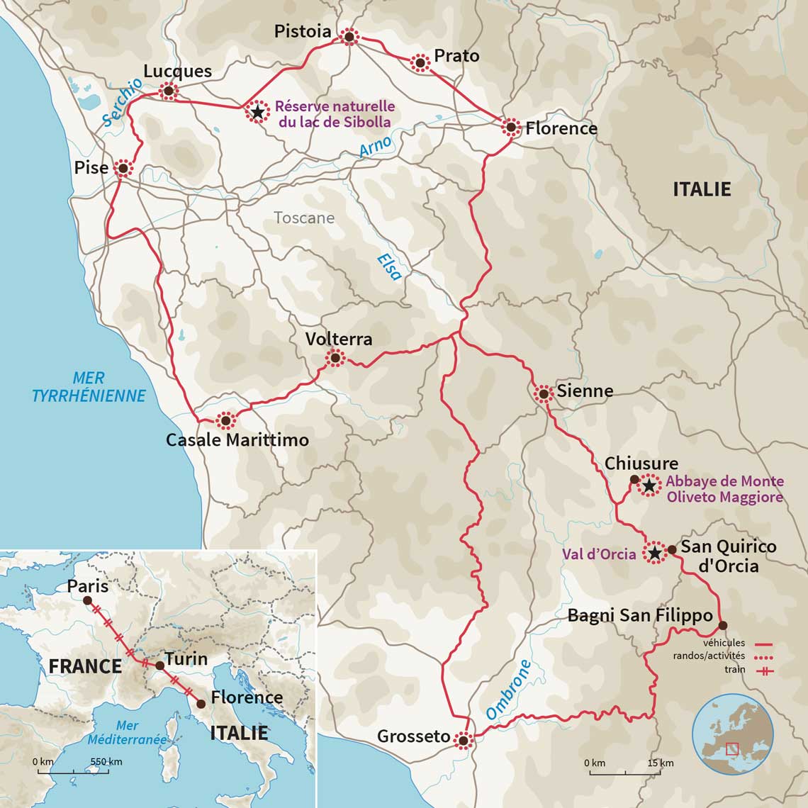 Carte Italie : Toscane, moteur… action !