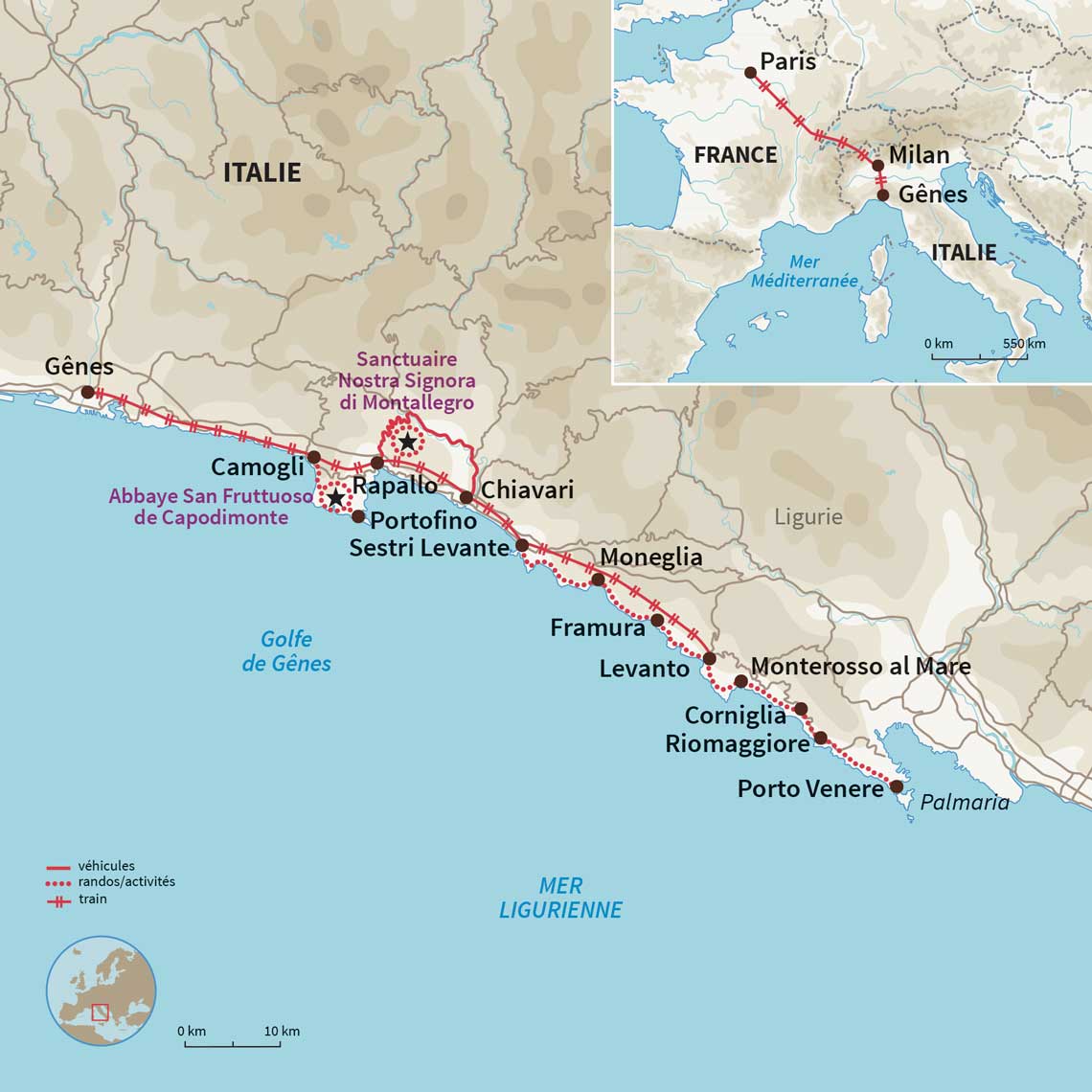 Carte Italie : Les 5 joyaux d’Italie à portée de pas