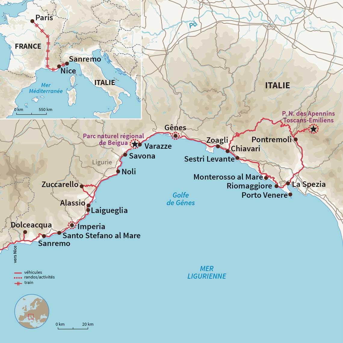 Carte Italie : Van’tastique Ligurie