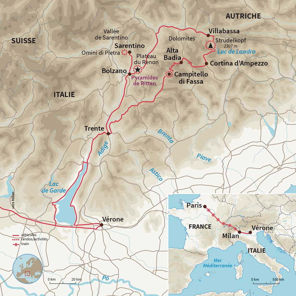 Carte Italie : Rock’n Van au pays des Dolomites !