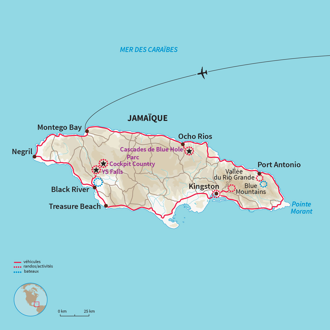 Carte Jamaïque : One Love...Xaymaca !