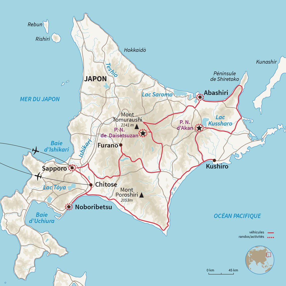 Carte Japon : Thé chaud pour Hokkaido ? 