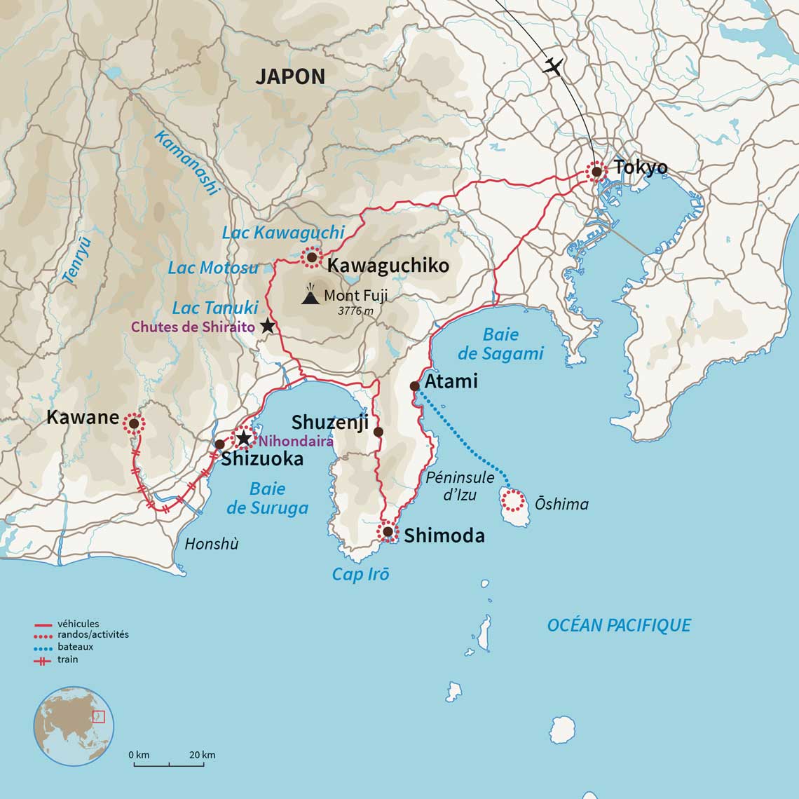 Carte Japon : Tournée des thés à Suruga  
