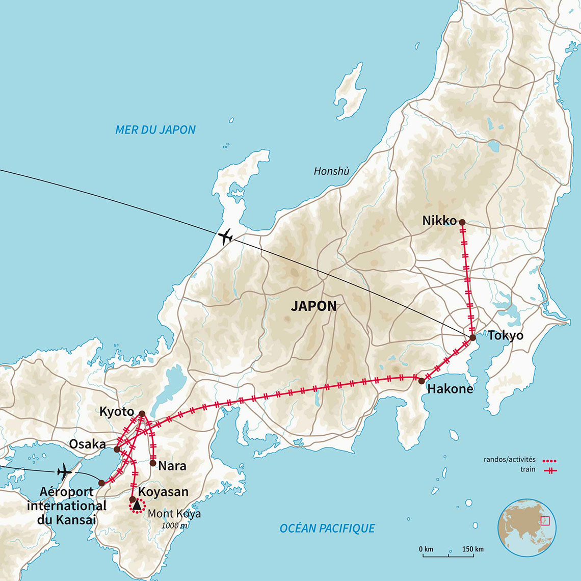Cartes Japon : Kanto, Kansai, hokkaido  préparez votre voyage - France  Japon
