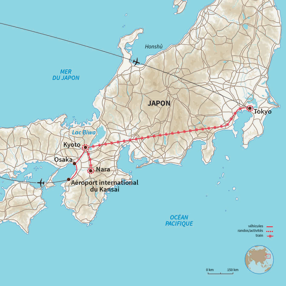 Carte Japon : Tokyo – Kyoto, entre modernité et traditions