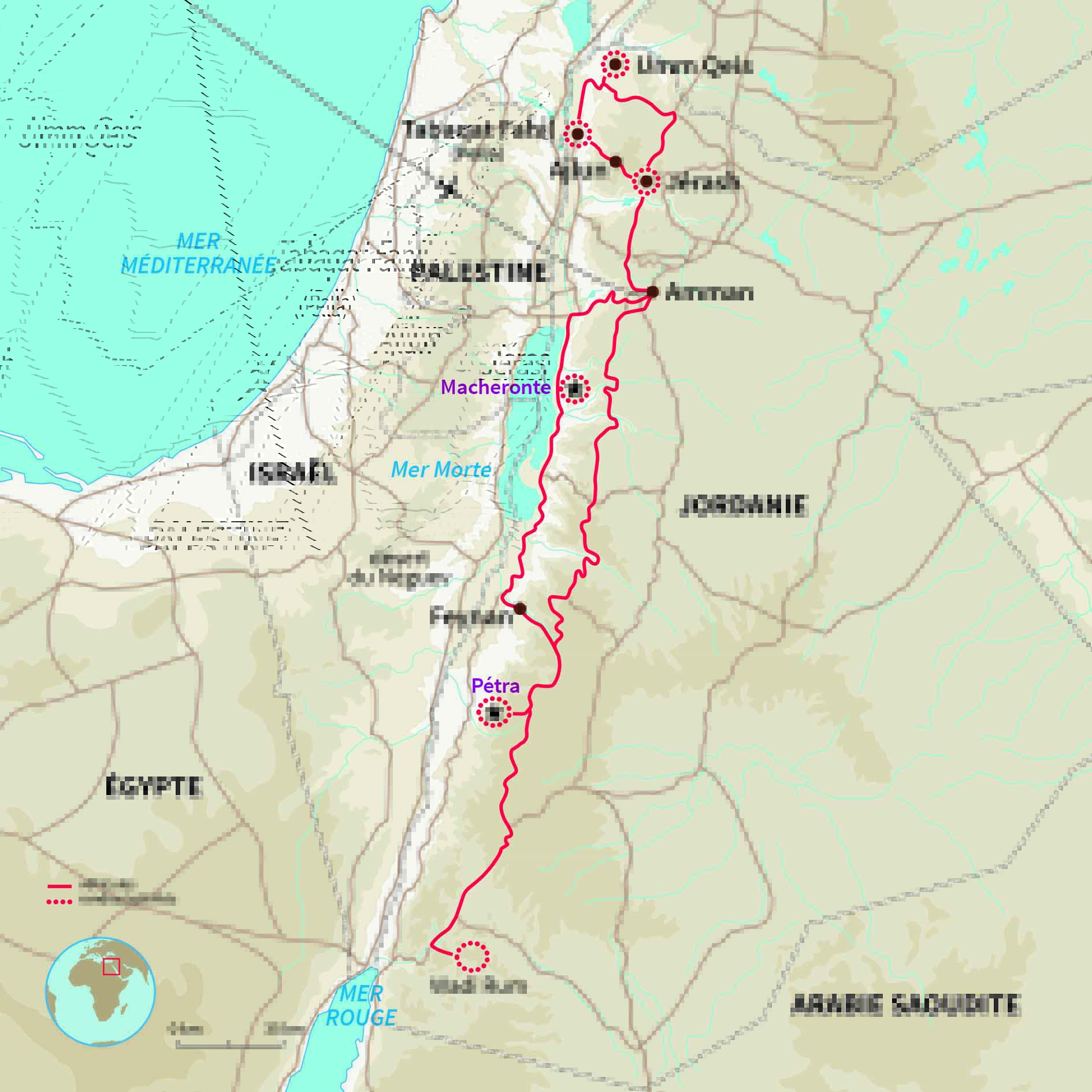 Carte Jordanie : Rencontres au cœur de la Jordanie