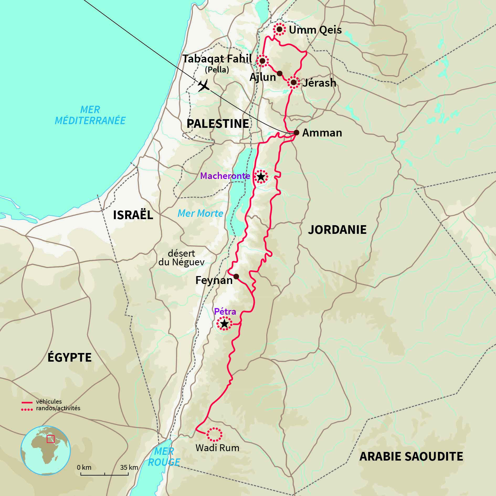 Carte Jordanie : Rencontres au cœur de la Jordanie