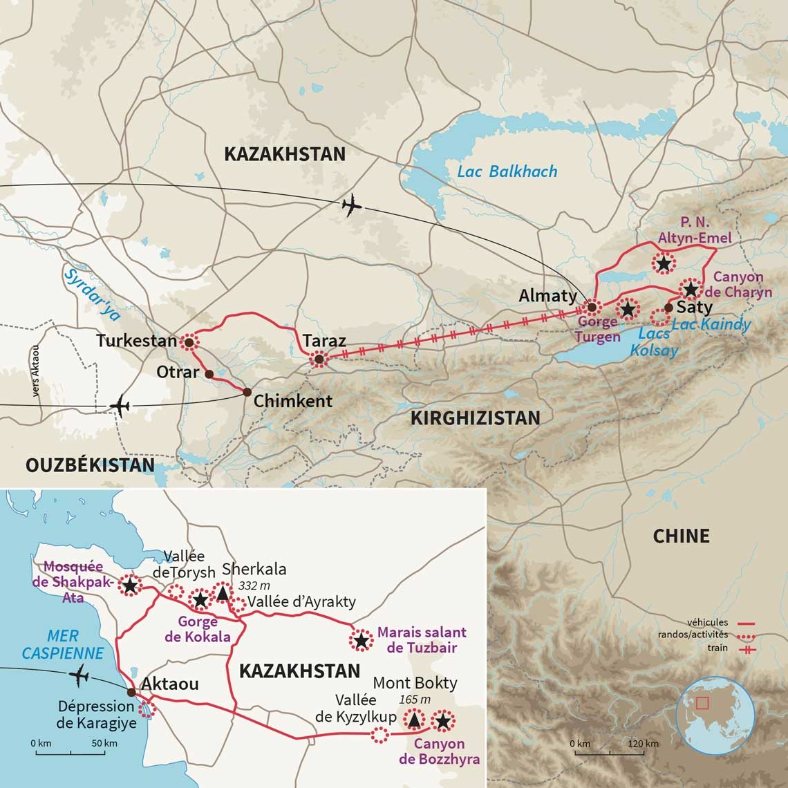Carte Kazakhstan : L’appel des grands espaces Kazakhs