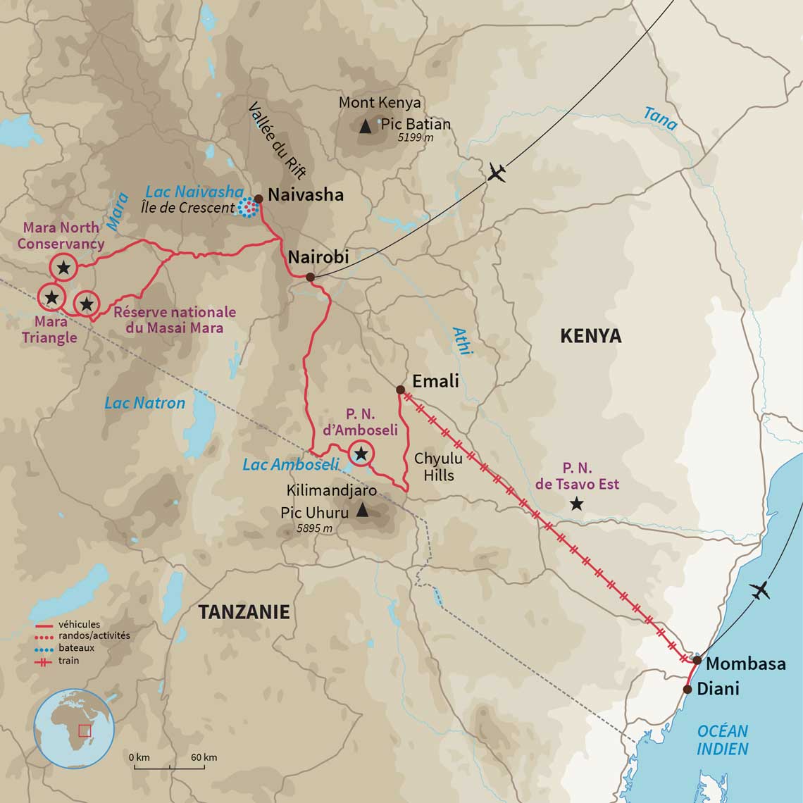 Carte Kenya : Kenya, l'aventure Beach 5