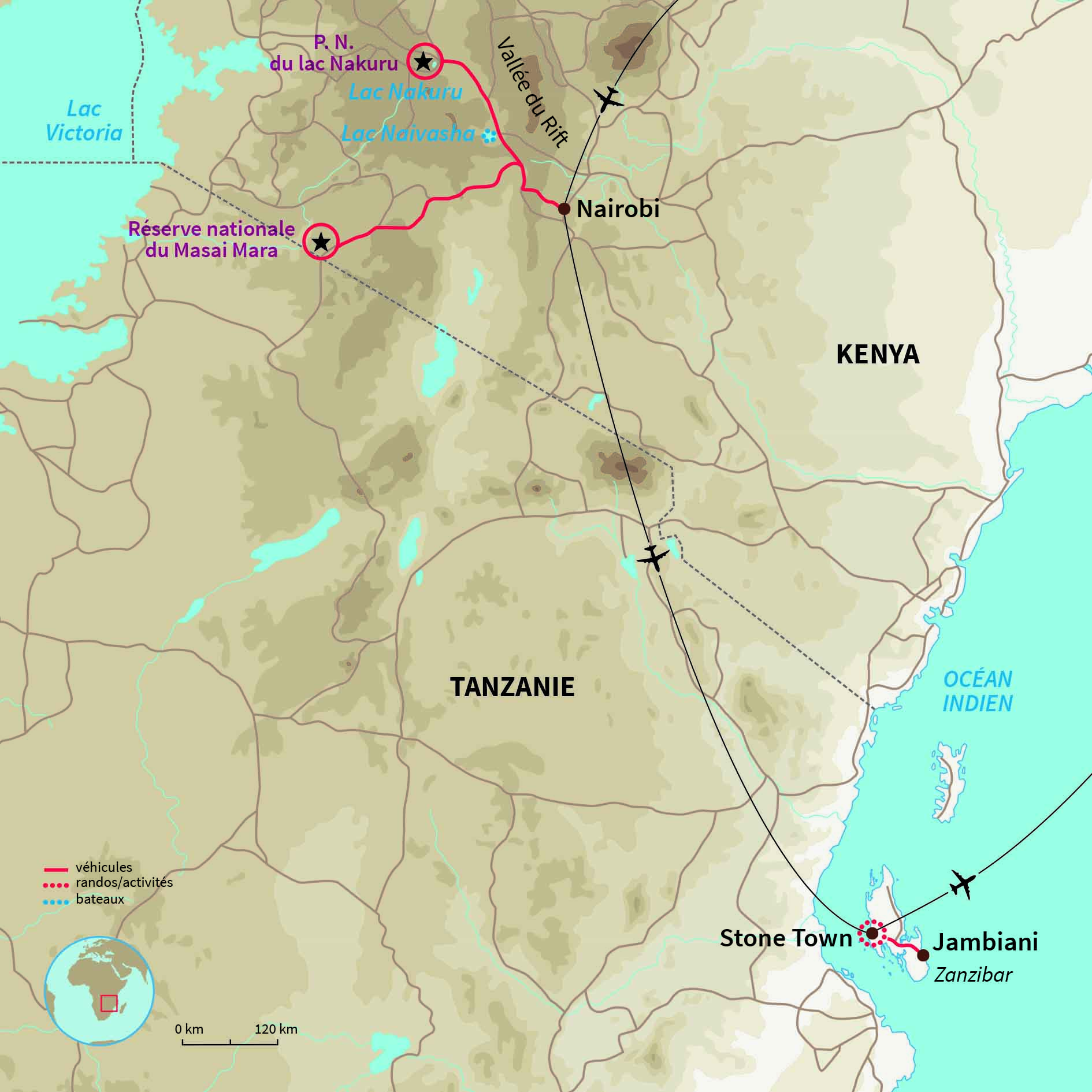 Carte Kenya : Ma tribu en pleine savane 