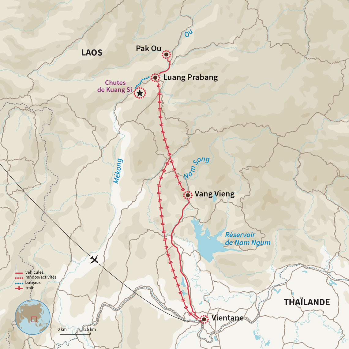 Carte Laos : Lao Trip en famille