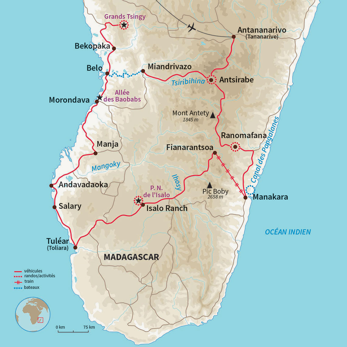 Carte Madagascar : Best of Mada version confort !