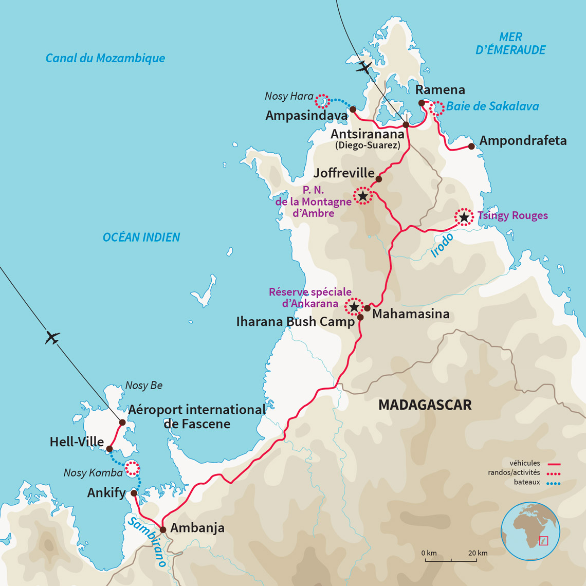 Carte Madagascar : Aventure dans le Nord Malgache