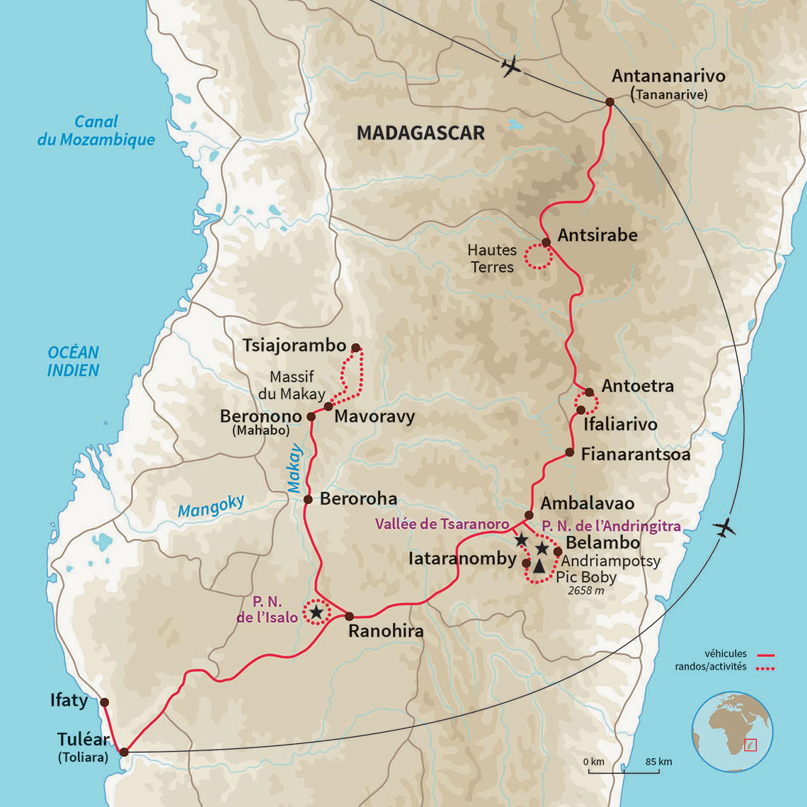 Carte Madagascar : Le paradis du trekkeur !
