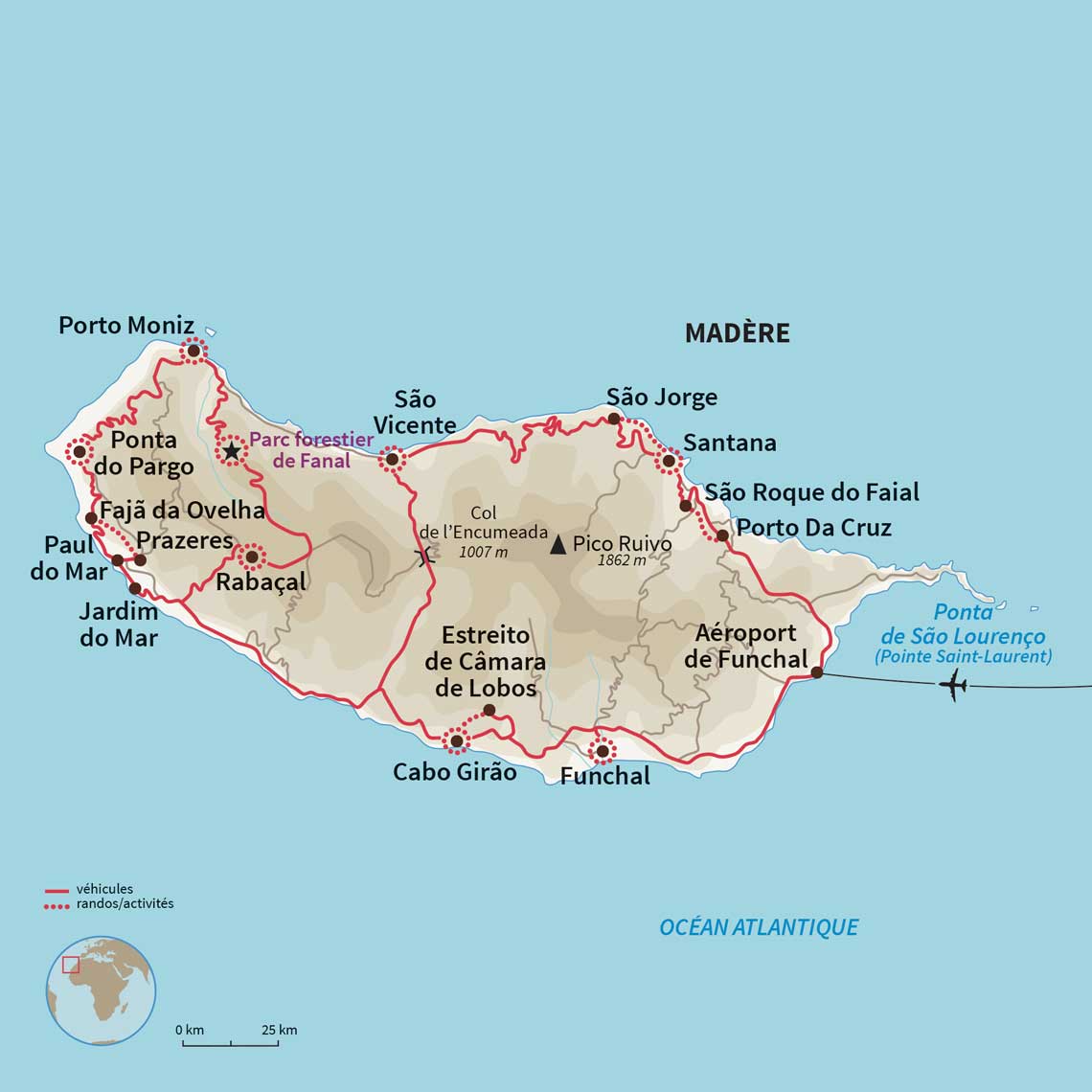 Carte Portugal : Madère en douceur...