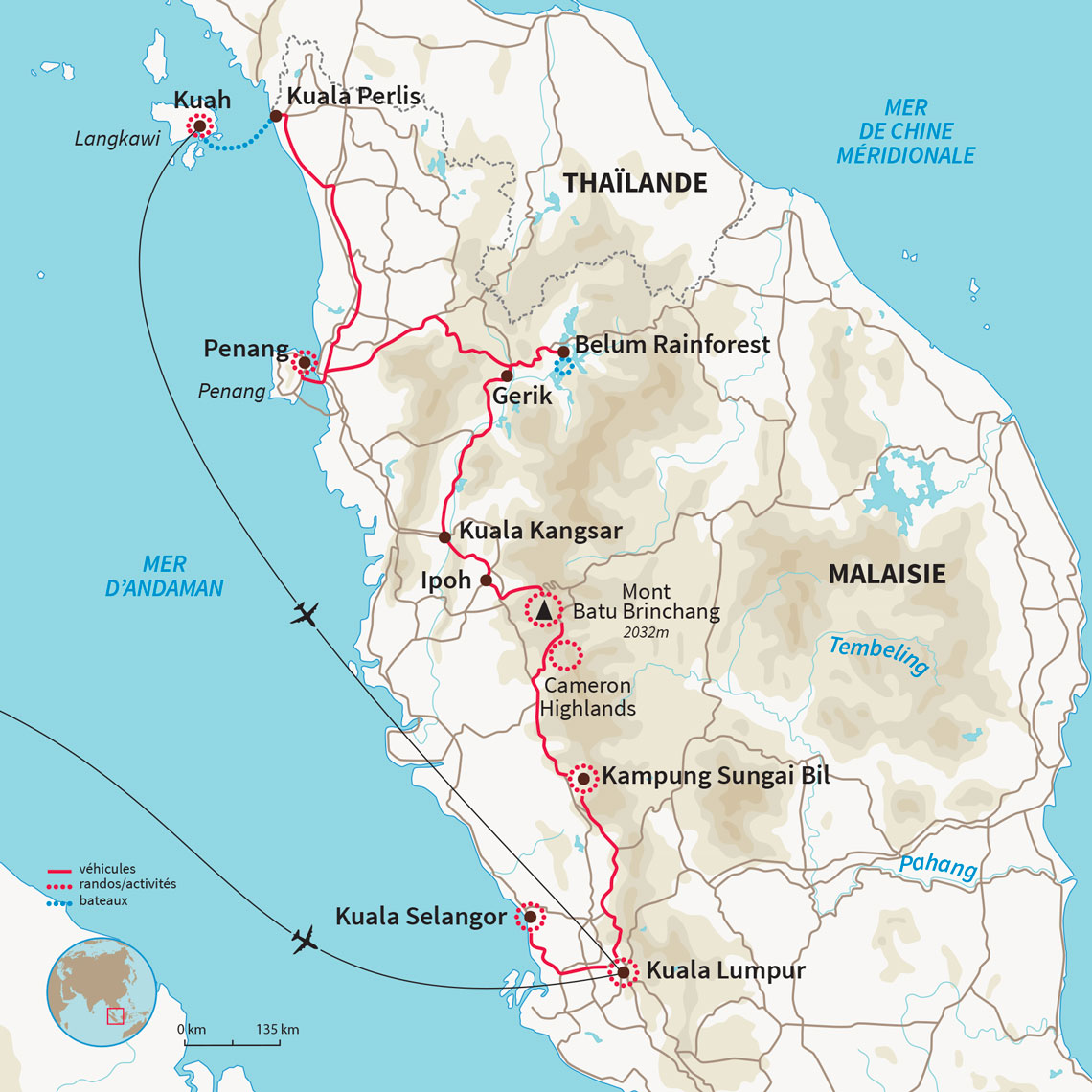 Carte Malaisie : Découverte de la Malaisie et Langkawi 