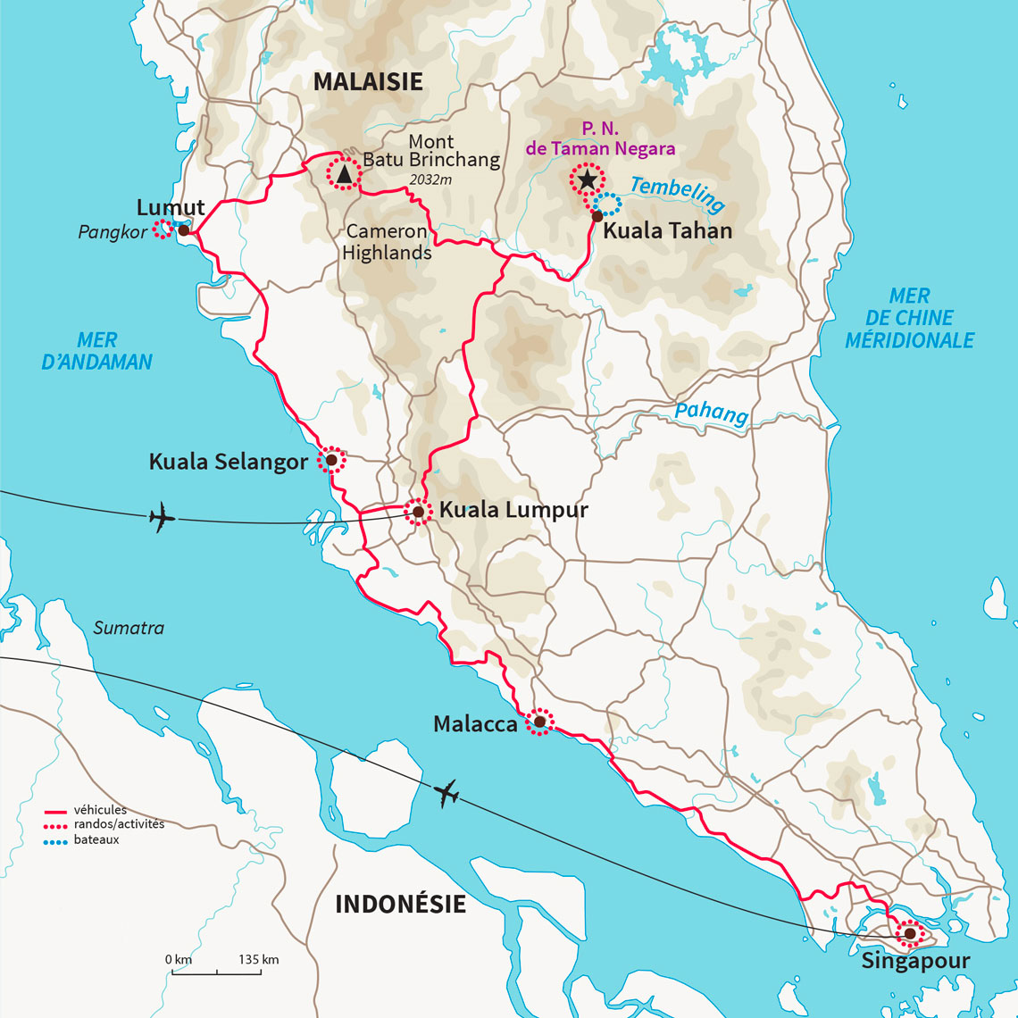 Carte Malaisie : Best of Malaisie et Singapour