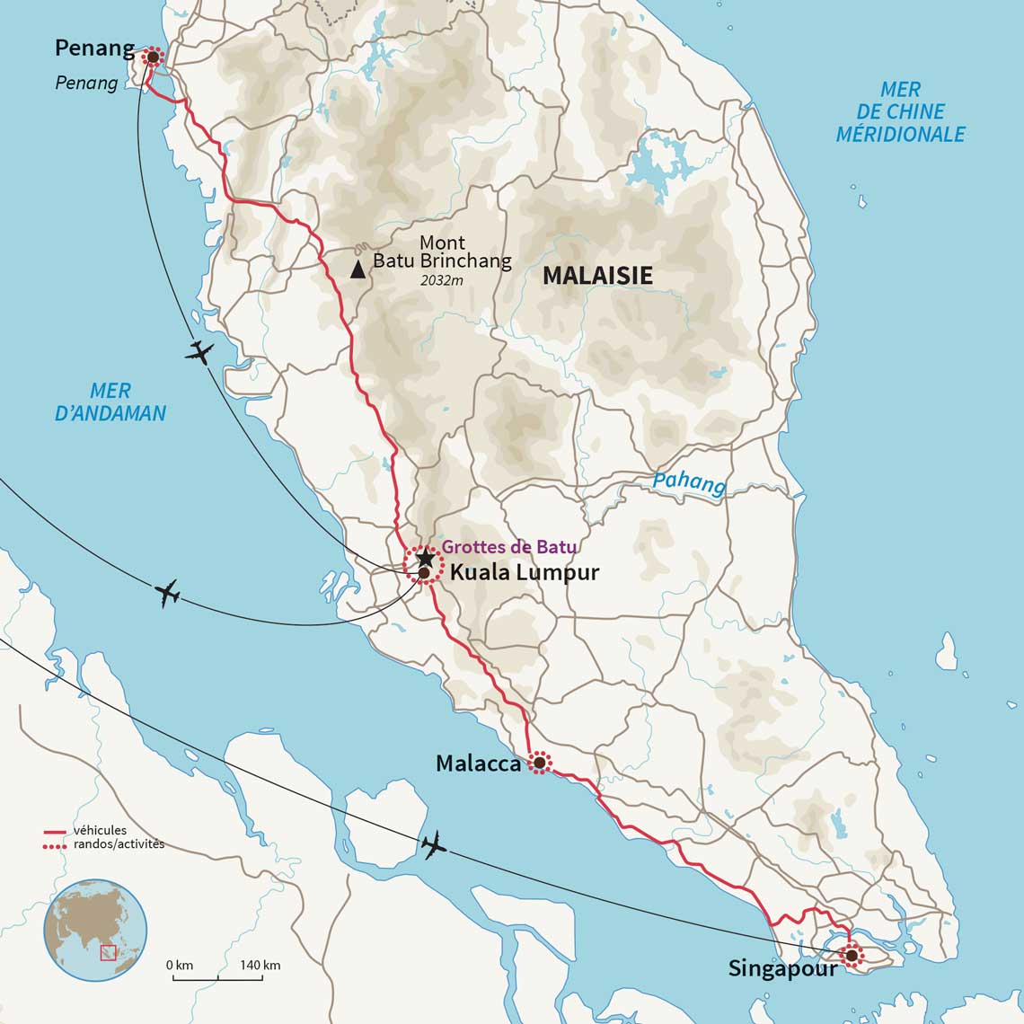 Carte Malaisie : Histoires du Détroit de Malacca 