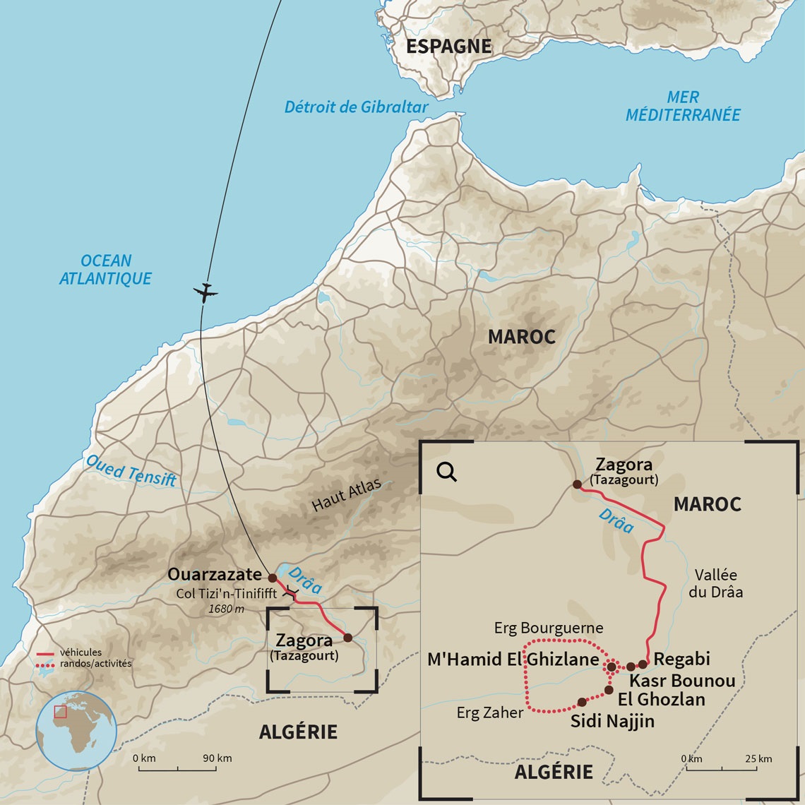 Carte Maroc : À l'école du désert