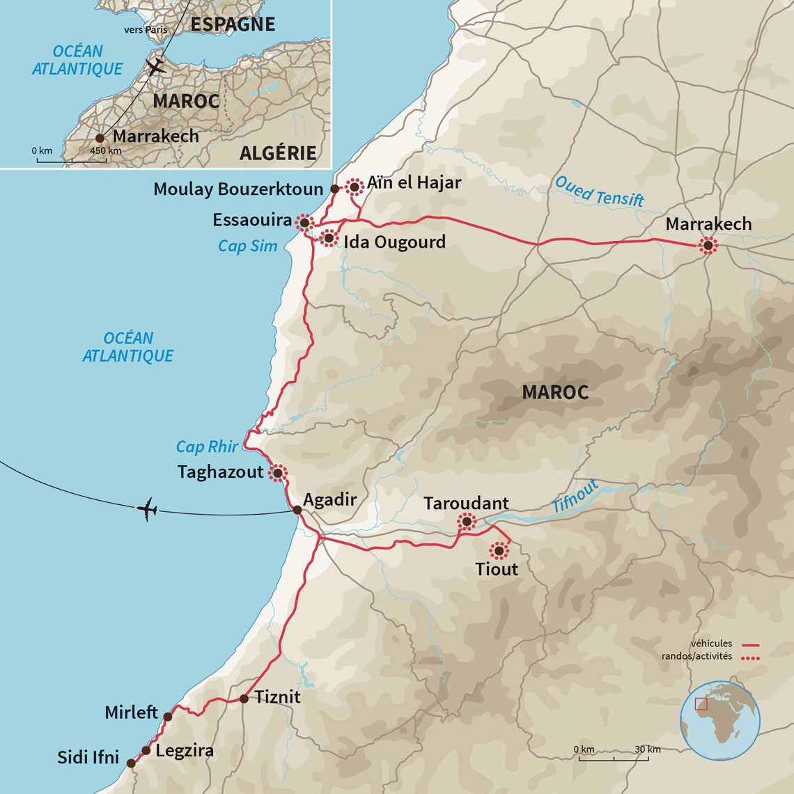 Carte Maroc : Odyssée entre terre et océan