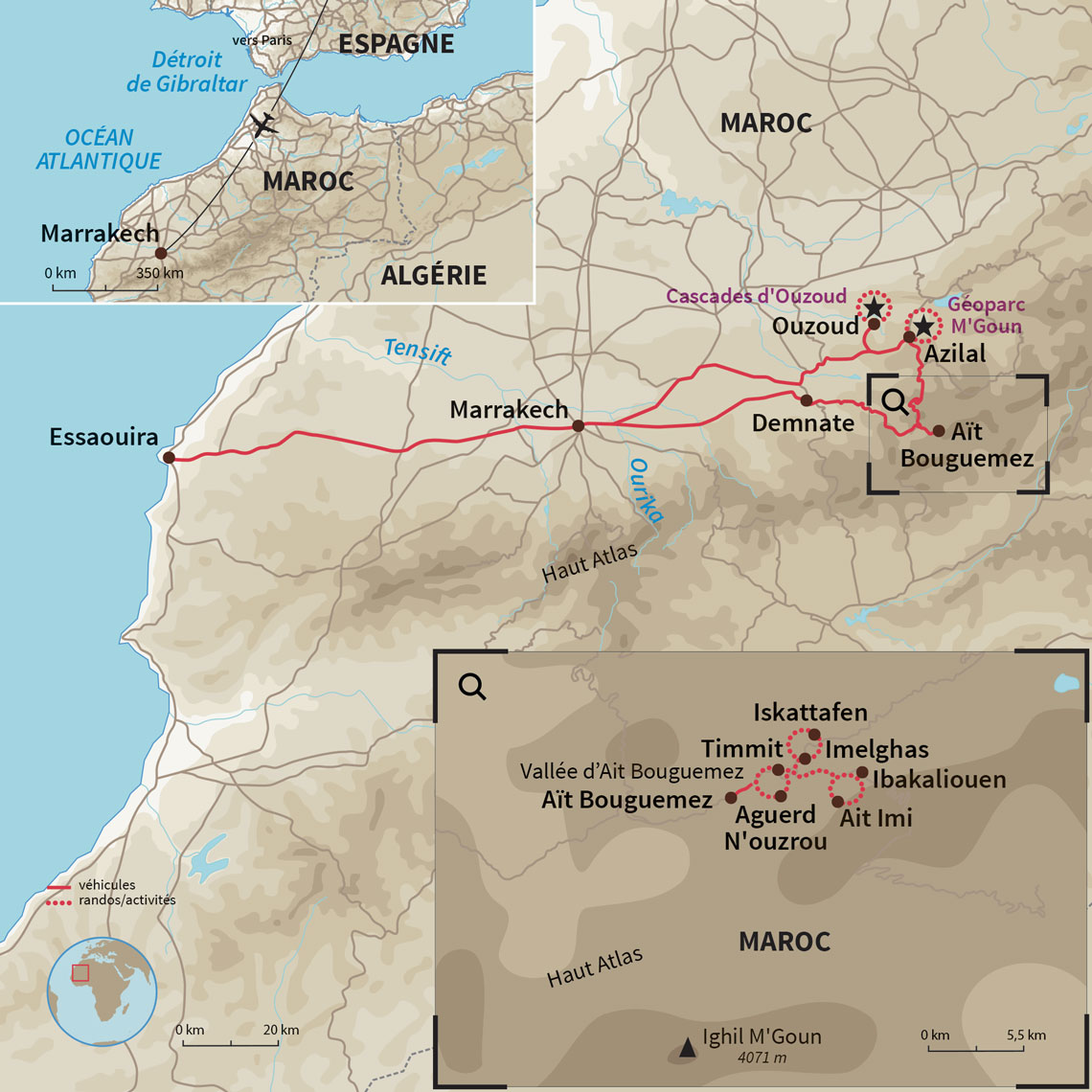 Carte Maroc : Yalla, en famille au Maroc !