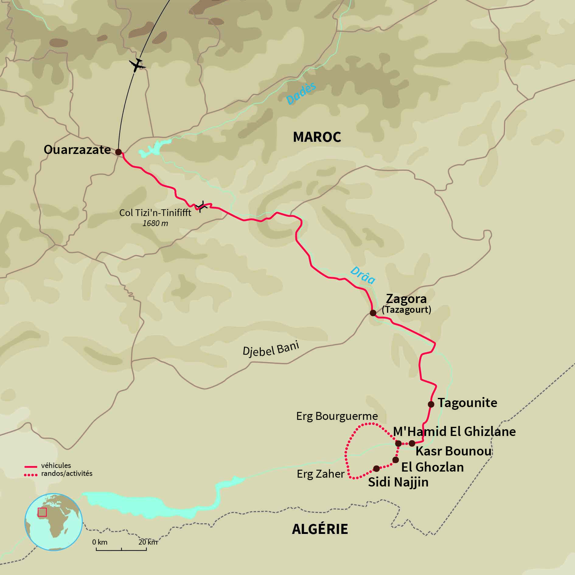 Carte Maroc : À l'école du désert